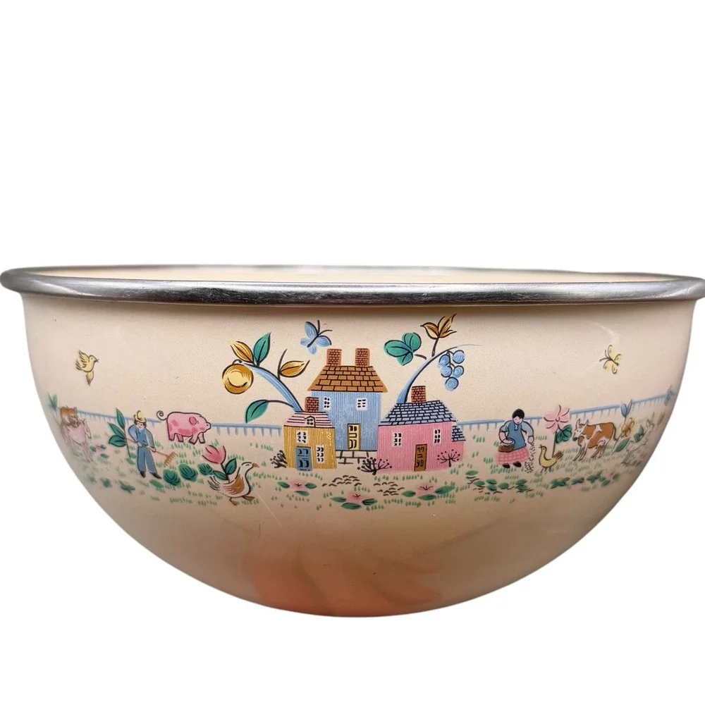Unbranded vintage enamelware
